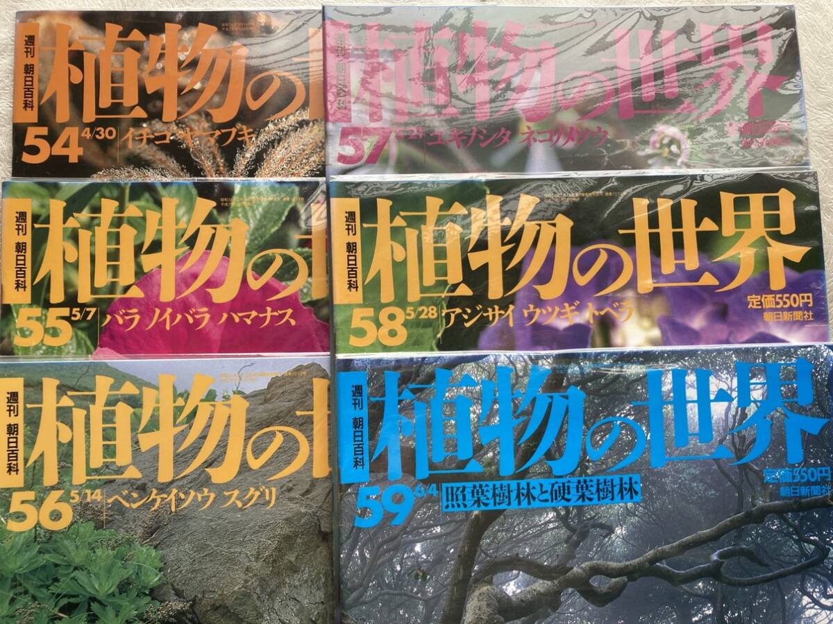 【古本/6冊】週刊朝日百科 植物の世界 54,55,56,57,58,59 ◇ 朝日新聞社の画像1