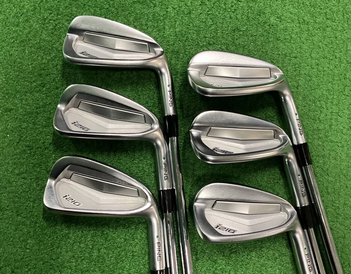 PING/ピン i210 #5-PW(6本セット) アイアン ライ角：グリーン(2°アップライト) NS PRO950GH neo S 中古_画像2