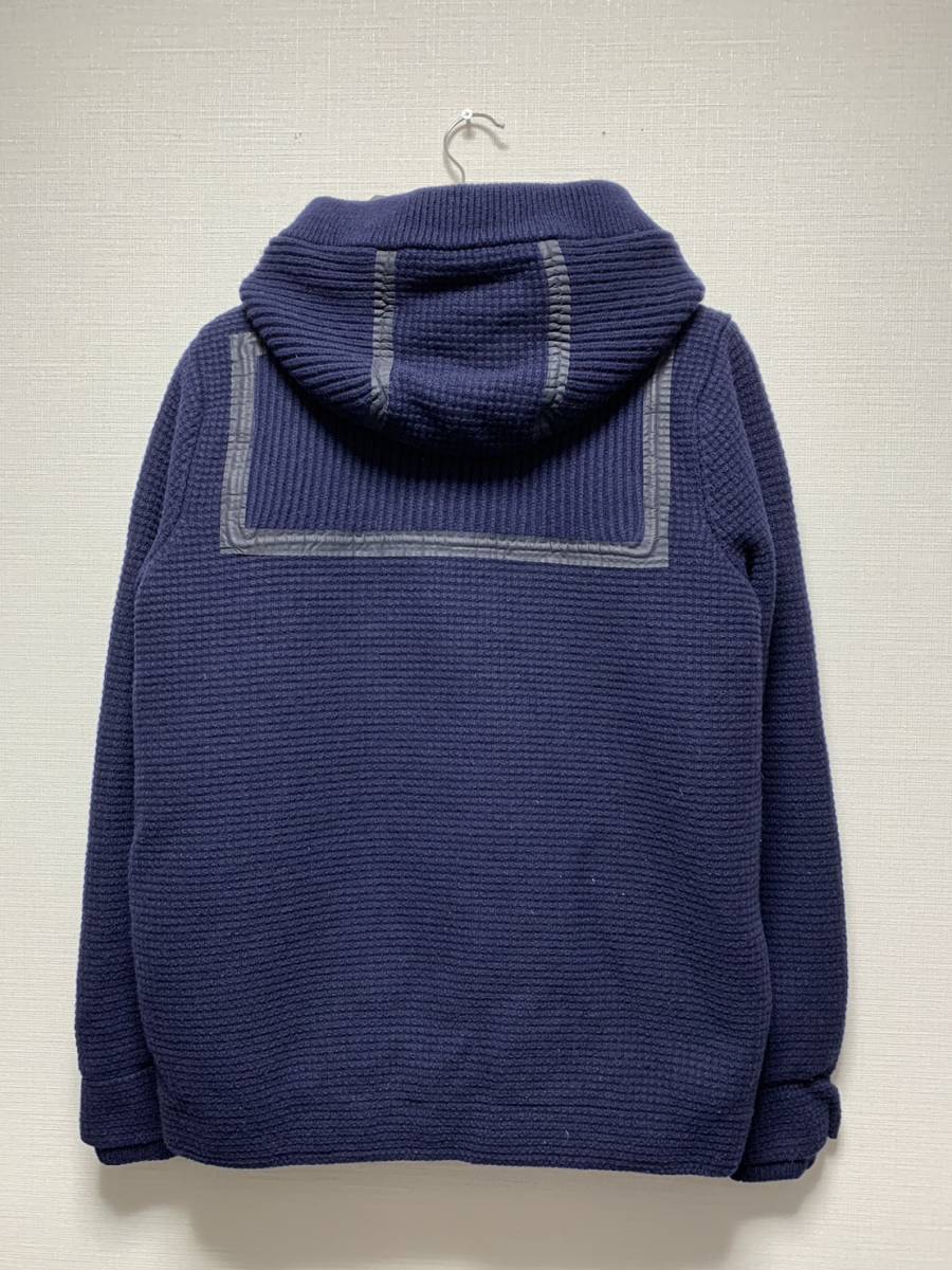 [BARK] cotton inside knitted duffle coat XS navy Italy made Burke 