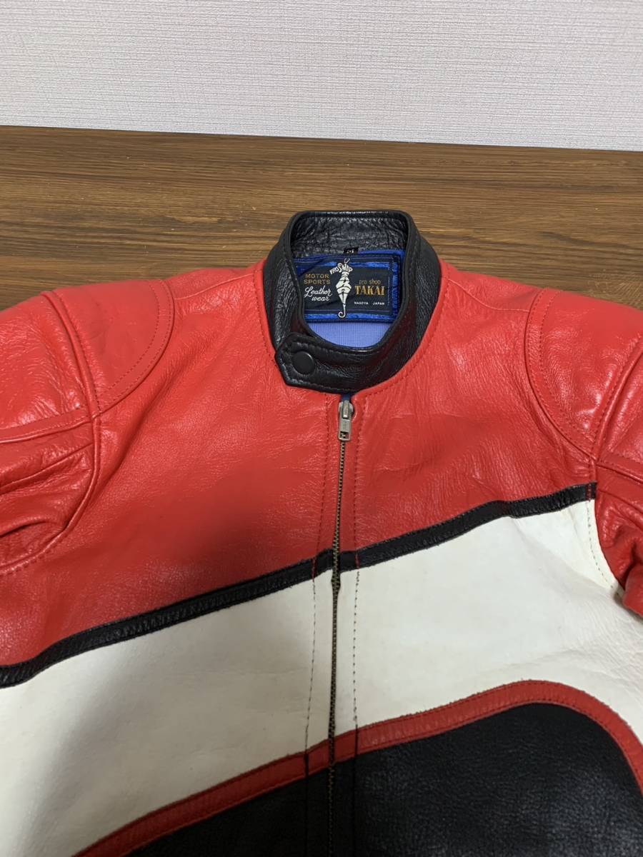 подлинная вещь *[PRO SHOP TAKAI] раздельный костюм для гонок кожа Rider's все в одном комбинезон M натуральная кожа специализированный магазин ta kai 