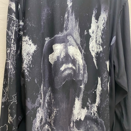 Yohji Yamamoto POUR HOMME 21AW JAMES JEAN Print Designed Collar Blouse プリント変形台衿シルクシャツ【代官山02】_画像7