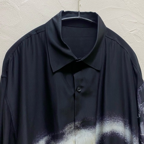 Yohji Yamamoto POUR HOMME 21AW JAMES JEAN Print Designed Collar Blouse プリント変形台衿シルクシャツ【代官山02】_画像2
