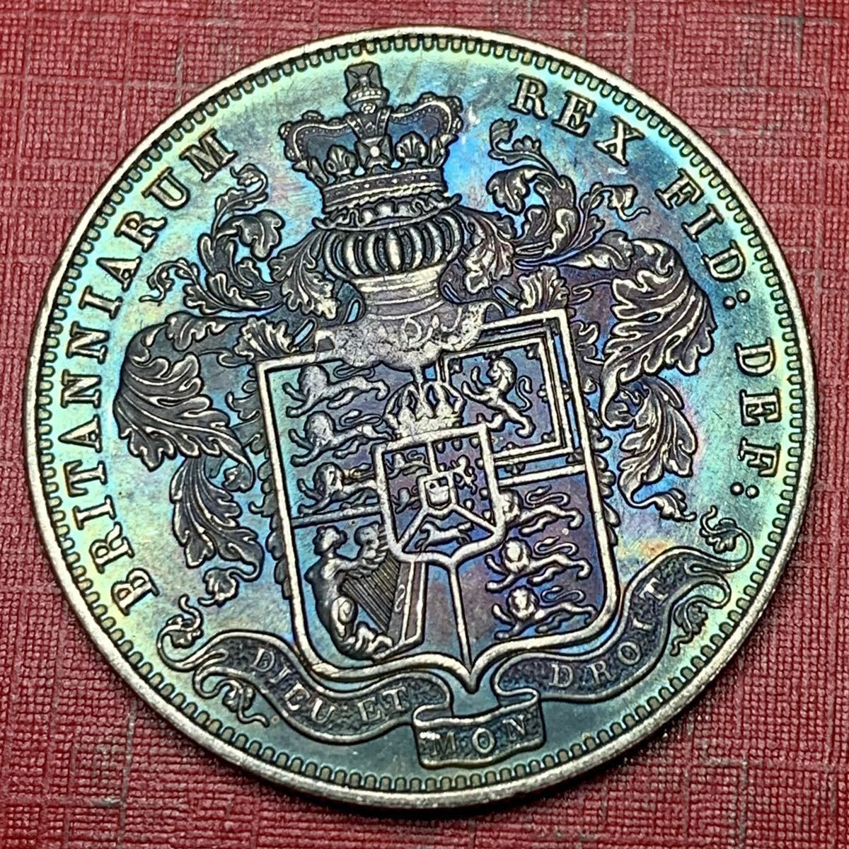 イギリス 銀貨 ジョージ4世　硬貨 コイン 貿易銀 王冠　古銭 1825年　_画像2