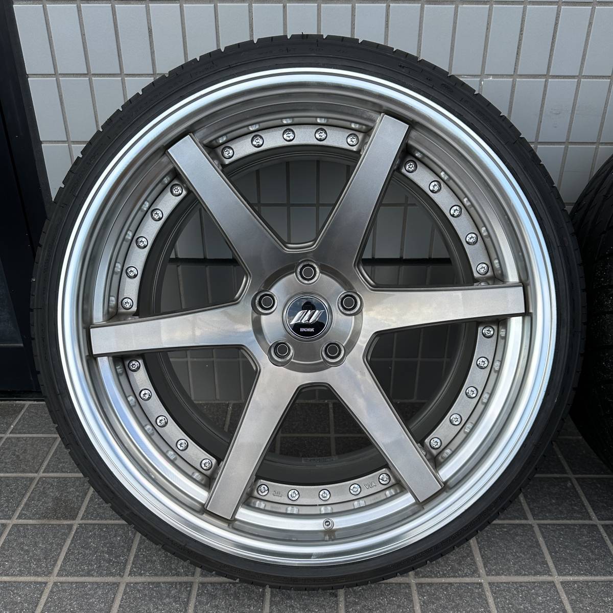 ★美品 希少サイズ WORK ZEAST ST1 20インチ 10J+6 11J＋18 114.3 225/35R20 245/35R20 ワーク ジースト 4本セットの画像4