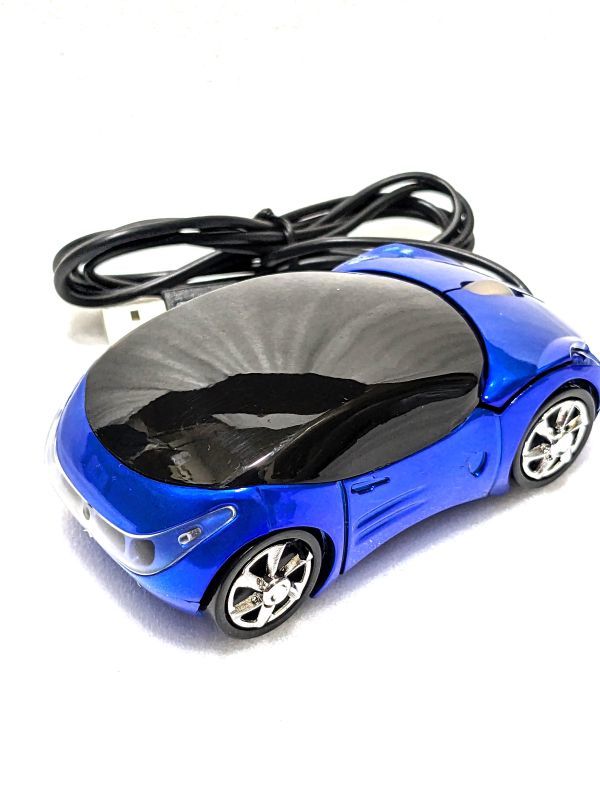 * new goods * asking price 2380 jpy wire USB car type mouse 3D car USB optical mouse personal computer PC for blue 038