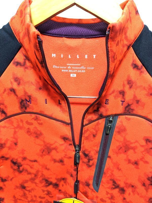 * new goods 15300 jpy * tag attaching MILLET Millet mountain climbing outdoor high King jacket size chest 90cm spicy orange 006