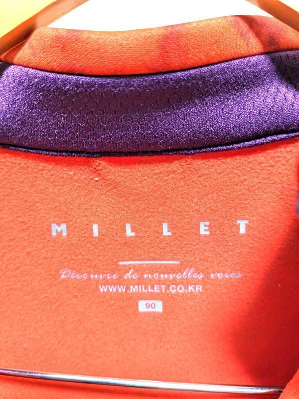 * new goods 15300 jpy * tag attaching MILLET Millet mountain climbing outdoor high King jacket size chest 90cm spicy orange 006