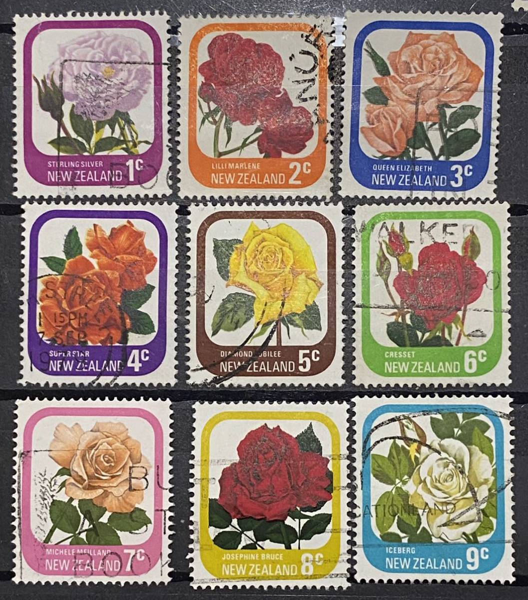  New Zealand stamp * rose rose 9 kind 1975 year 