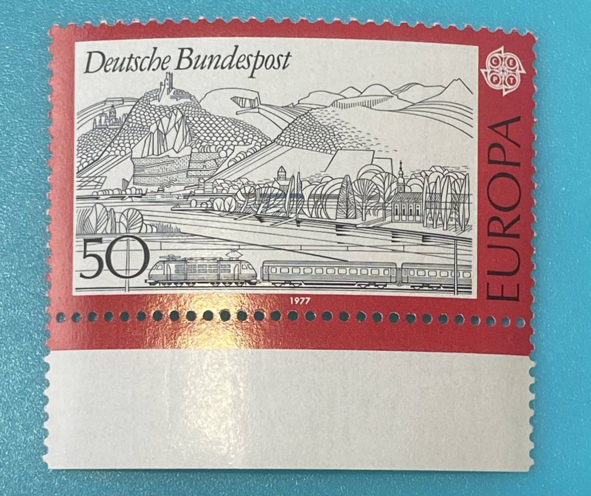 ドイツ切手★ ★ジーベンゲビルゲのあるラインの風景 1977年a2_画像1