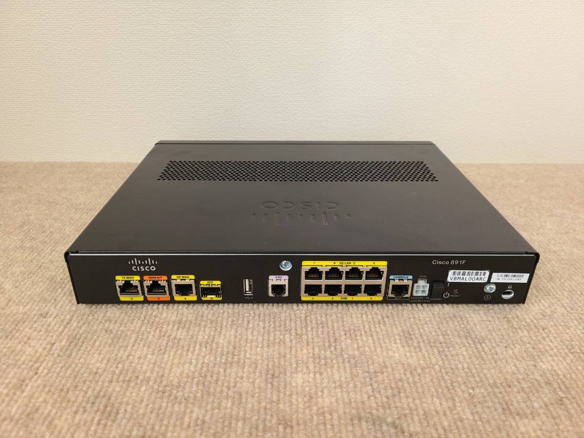 Cisco C891F C891FJ-K9 Integrated Services ルーター 初期化済み 本体のみ_画像1