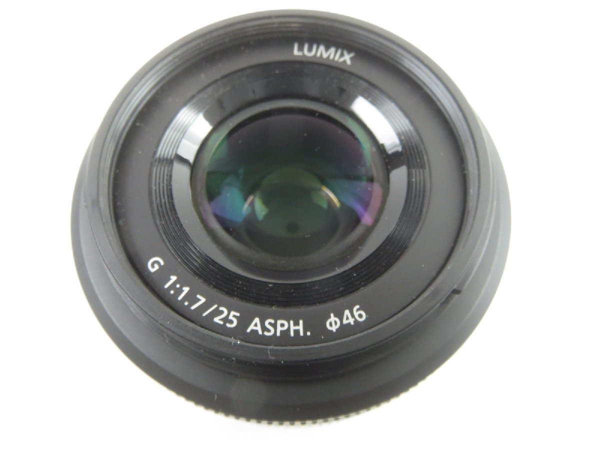 ♪Panasonic LUMIX G 25mm/F1.7 ASPH φ46 H-H025 パナソニック カメラレンズ♪中古良品_画像4