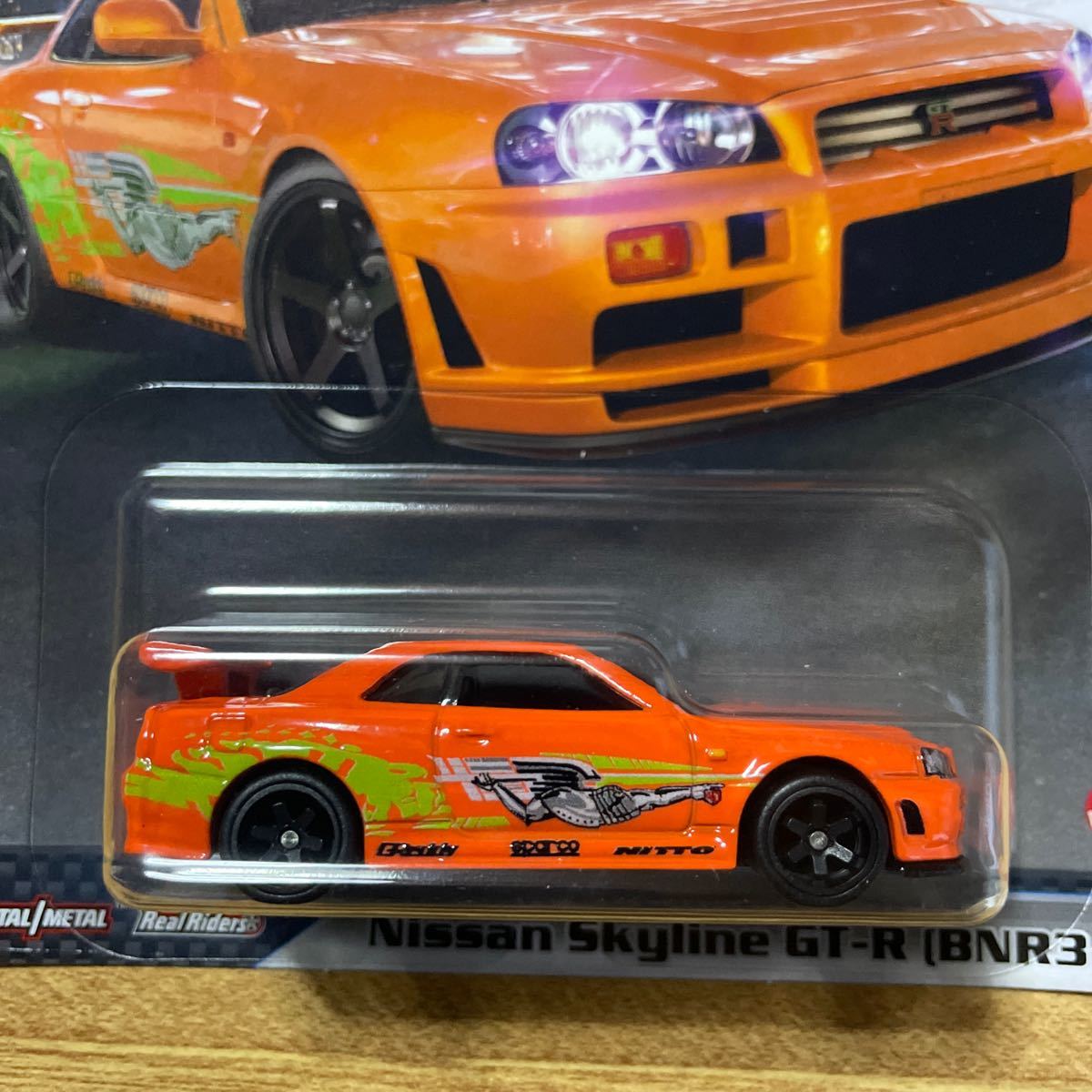 HotWheels Nissan Skyline GT-R BNR34 オレンジ FAST & FURIOUS ホットウィール 日産 スカイライン ワイルドスピード_画像2