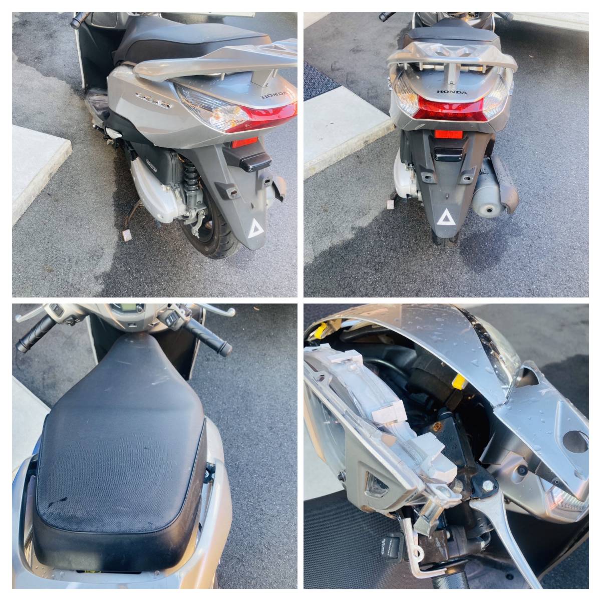 HONDA/ホンダ Read/リード 125cc 事故車 廃車渡し １円スタート シルバー 純正 エンジン 始動確認済み_画像9