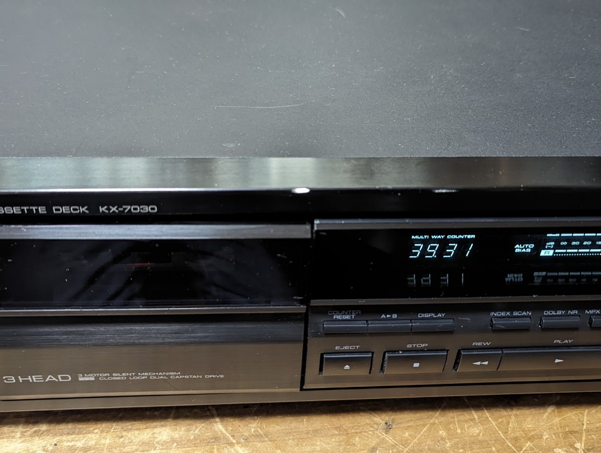 KENWOOD KX-7030 3ヘッドカセットデッキ 再生可保証なし KENWOOD KX-7030 3ヘッドカセットデッキ 再生可保証なし