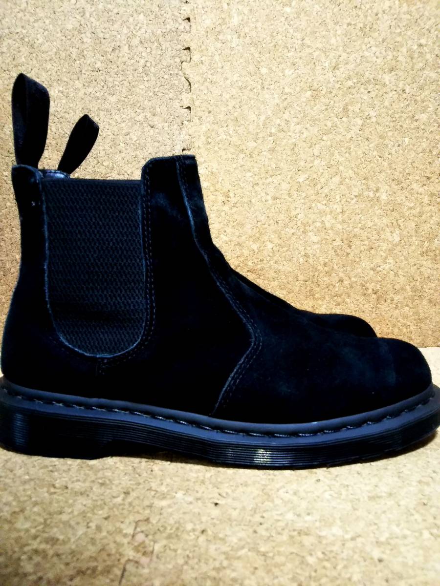 【Dr.MARTENS】ドクターマーチン 2976 MONO SOFT BUCK チェルシーブーツ UK8 (27cm )モノ オールブラック スエード【良品】_画像4