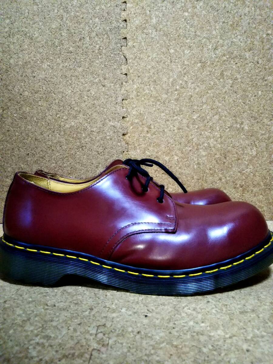 【Dr.MARTENS】ドクターマーチン 1925 スチールトゥ 3ホールシューズ UK8 (27cm ) STEEL TOE 3EYE SHOE 希少カラー チェリーレッド_画像4