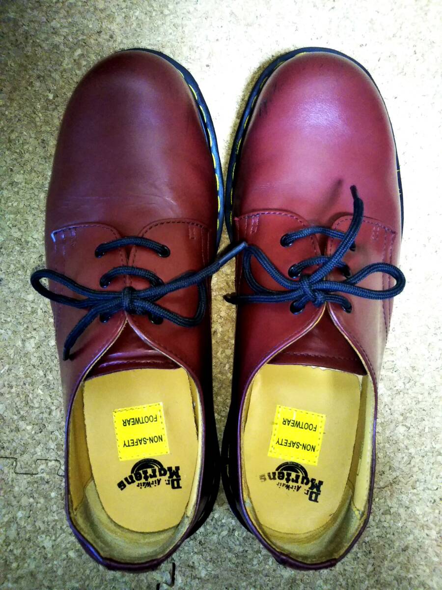 【Dr.MARTENS】ドクターマーチン 1925 スチールトゥ 3ホールシューズ UK8 (27cm ) STEEL TOE 3EYE SHOE 希少カラー チェリーレッド_画像5