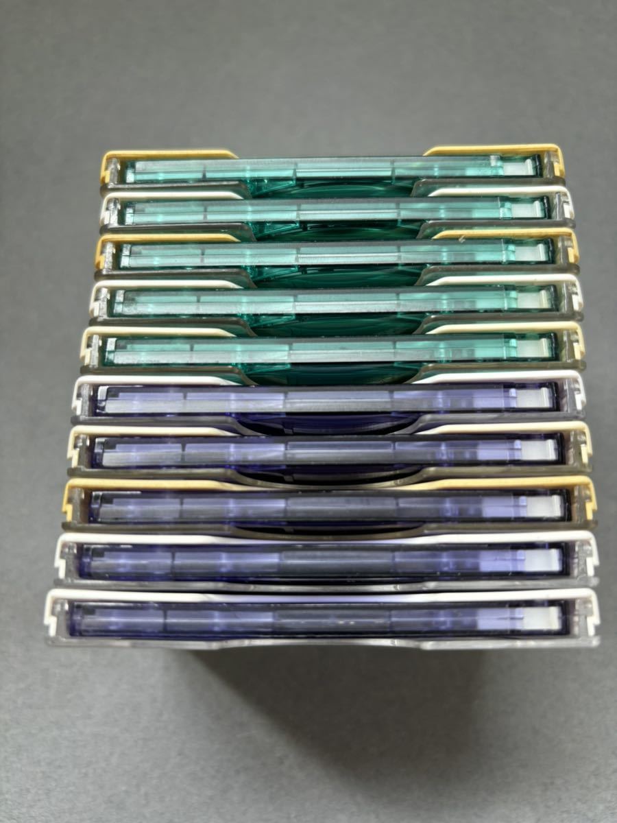 MD ミニディスク minidisc 中古 初期化済 Victor ビクター CRYSTAL GREEN PURPLE 74 10枚セット_画像4