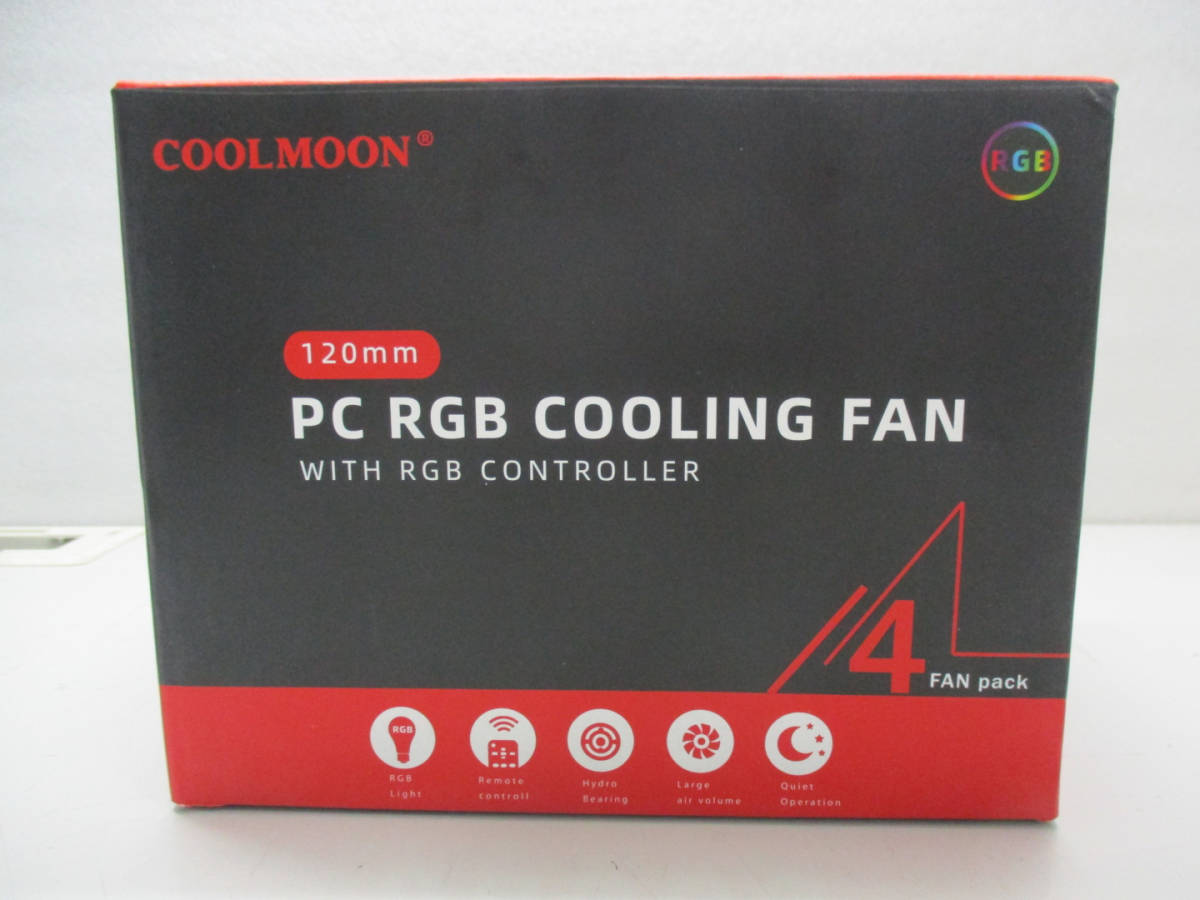 COOLMOON PC RGB COOLING FAN 120mm 外箱有 動作確認済 リモコン有 管理番号PCP-289_画像4