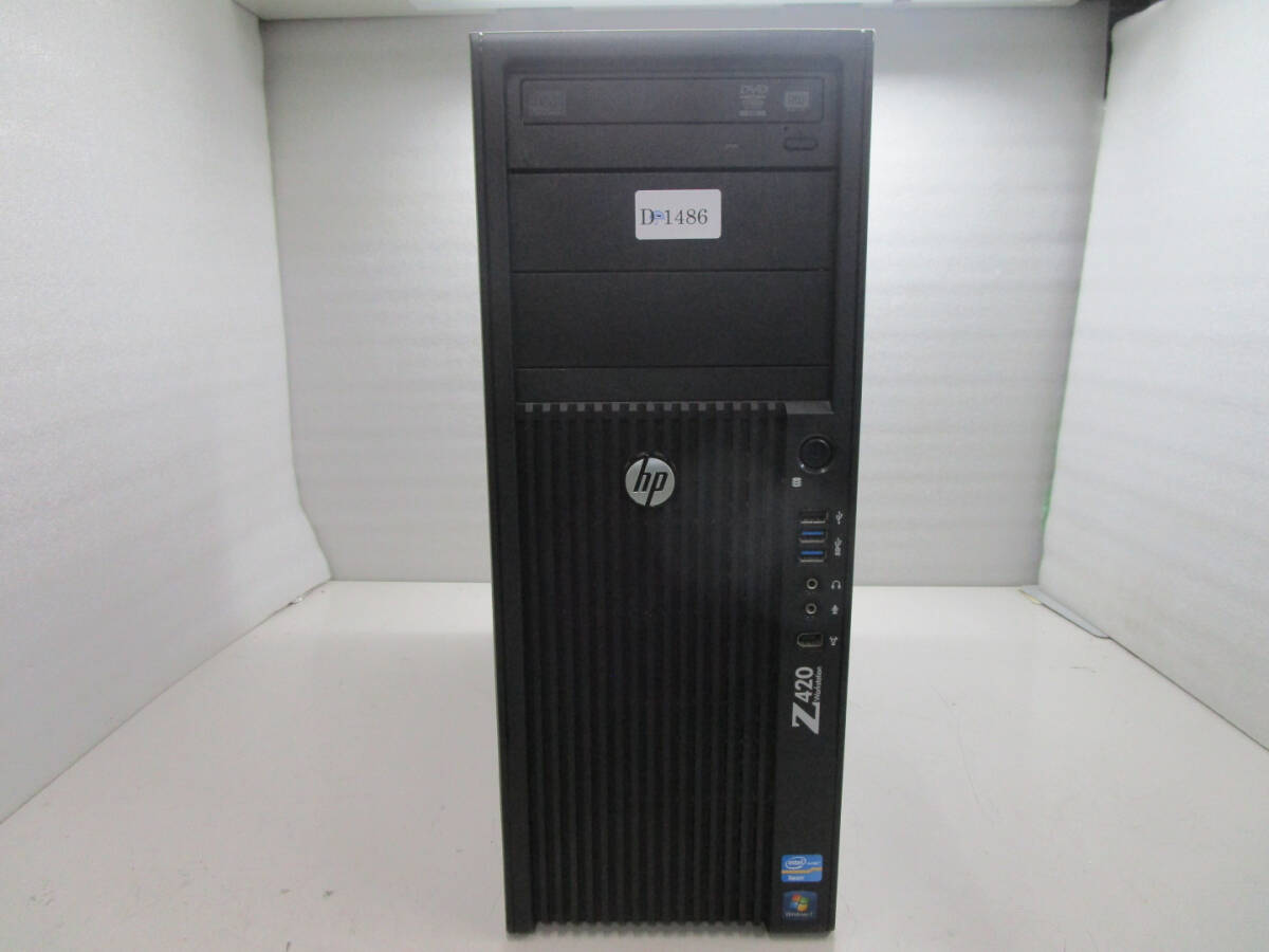 hp Z420 Workstation Xeon E5-1603 0 2.80GHz/メモリ8GB/HDD500GB/NVIDIA Quadro 600/Windows 10 Proインストール済 管理番号D-1486_画像2