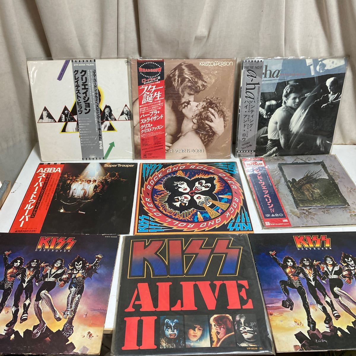 LP レコード まとめて 63枚 洋楽 マイケルジャクソン ビートルズ KISS ABBA マドンナ ハードロック 帯付多数_画像6