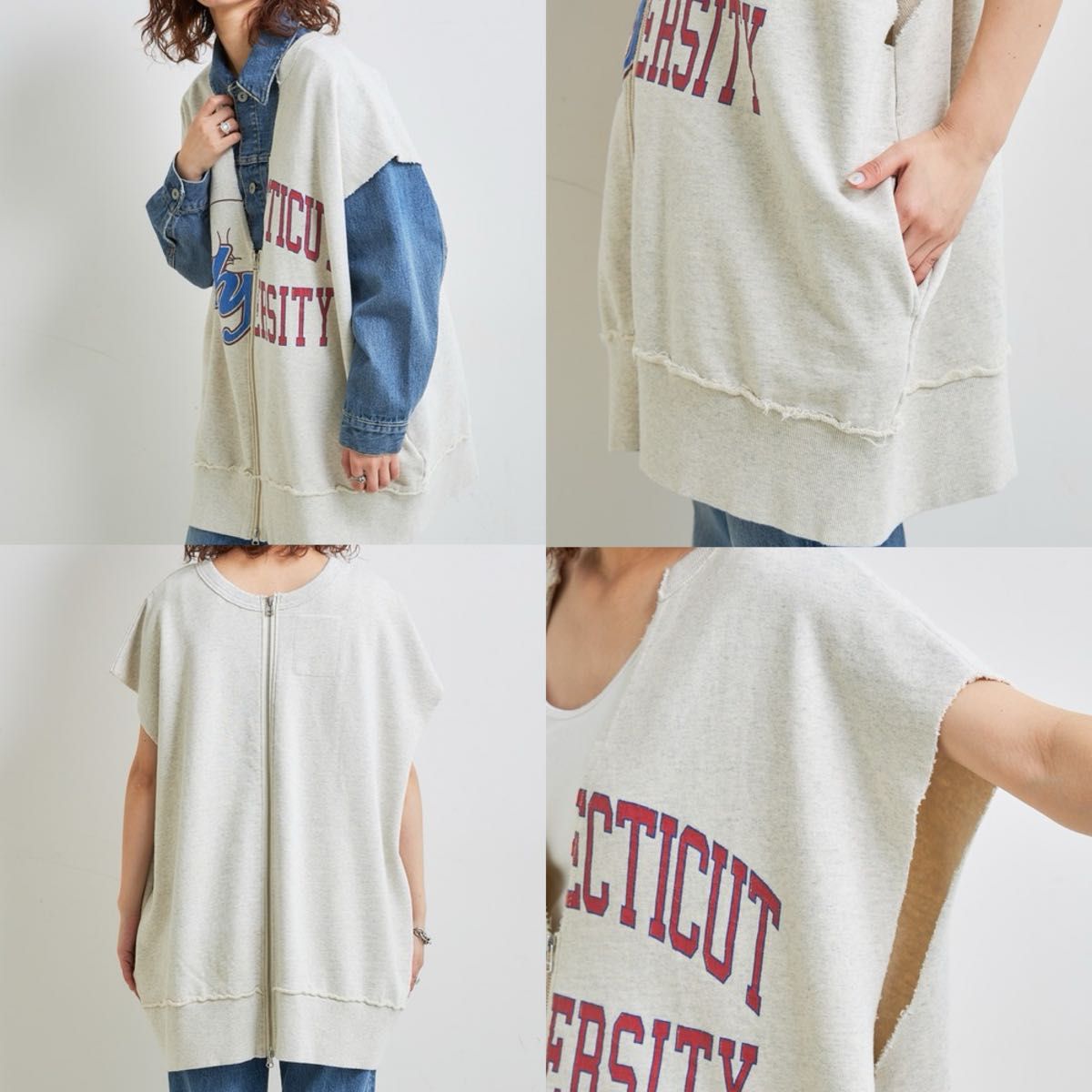 新品】佐久間大介さん着用 エシンタ 2WAYリメイクスウェット 新品】佐久間大介さん着用 エシンタ 2WAYリメイクスウェット
