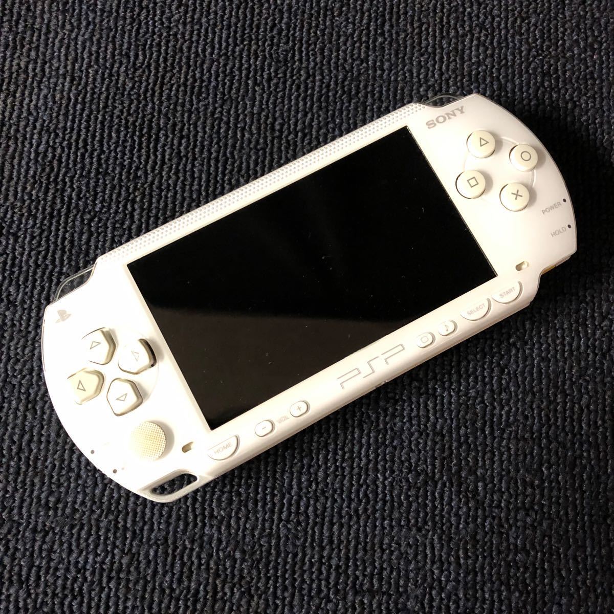 【中古品】PSP本体（PSP-1000/ホワイト） PSP 通電、初期化設定済　SONY プレイステーション _画像2