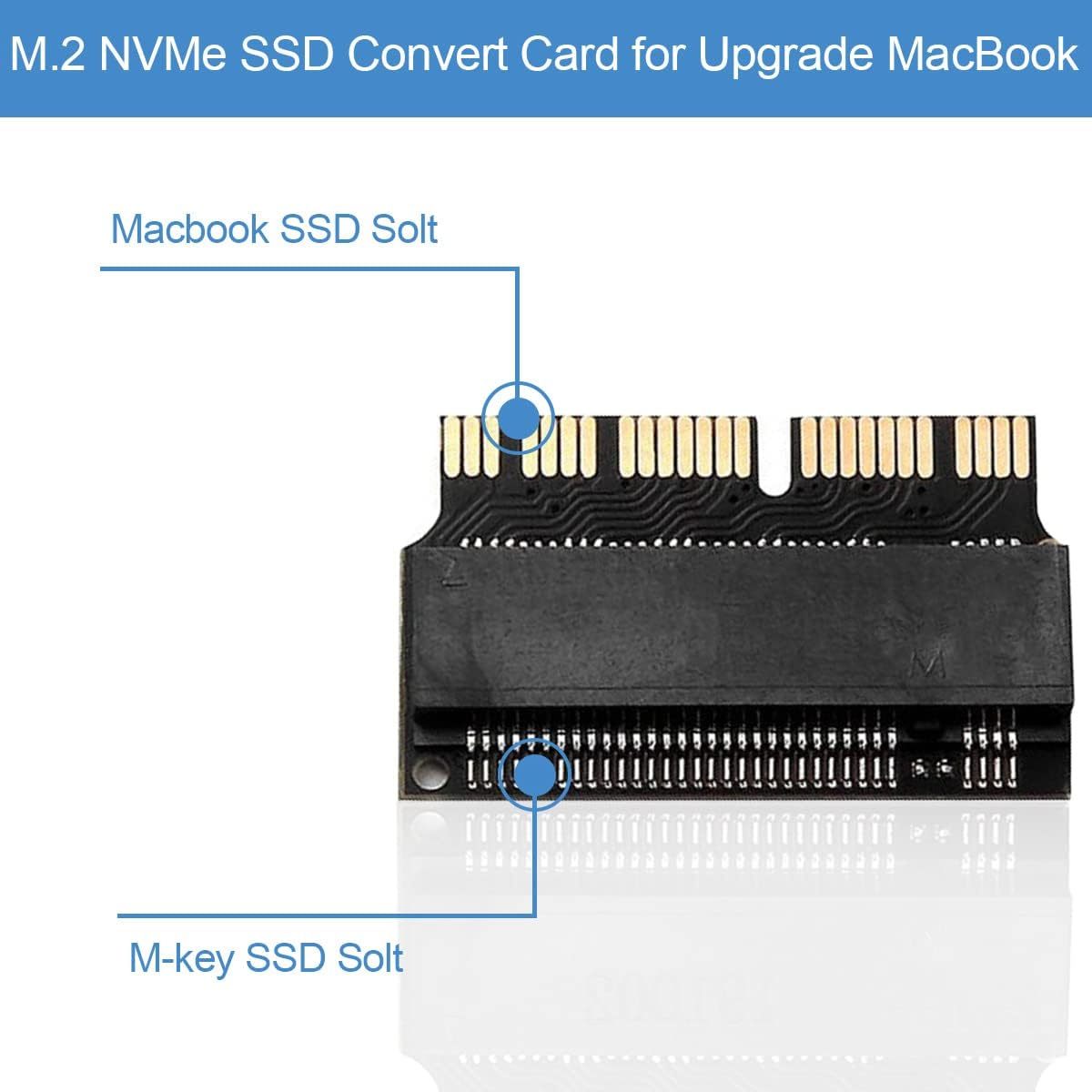 2013-2017年 MacBook Air Pro Retina用 M.2 NVME SSD変換アダプターカード NVME/AHCI SSD 変換キット A1465 A1466 A1398 A1502 A1419の画像2