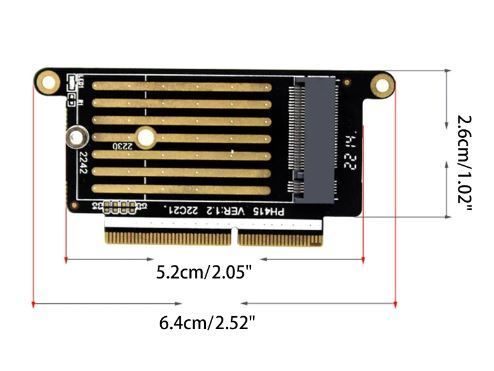 新品 Macbook Pro 2016 2017 13インチ A1708 A1707 A1706 M.2 NGFF Mキー NVME SSD変換カード 2230 2242に対応の画像3