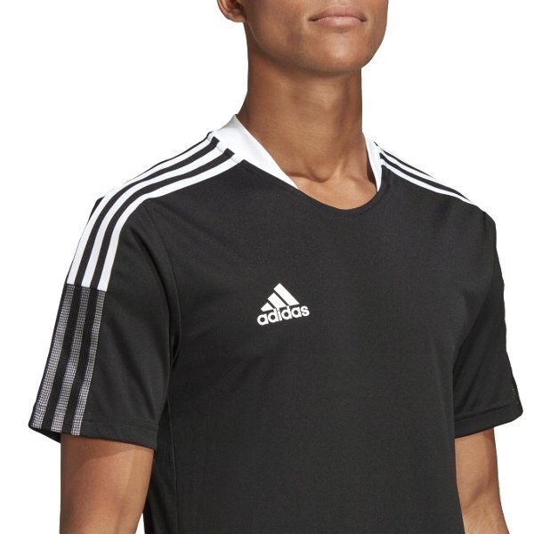 adidas アディダス トレーニング シャツ Tシャツ ポリエステル TIRO (XOサイズ)黒★格安SALE!!の画像4
