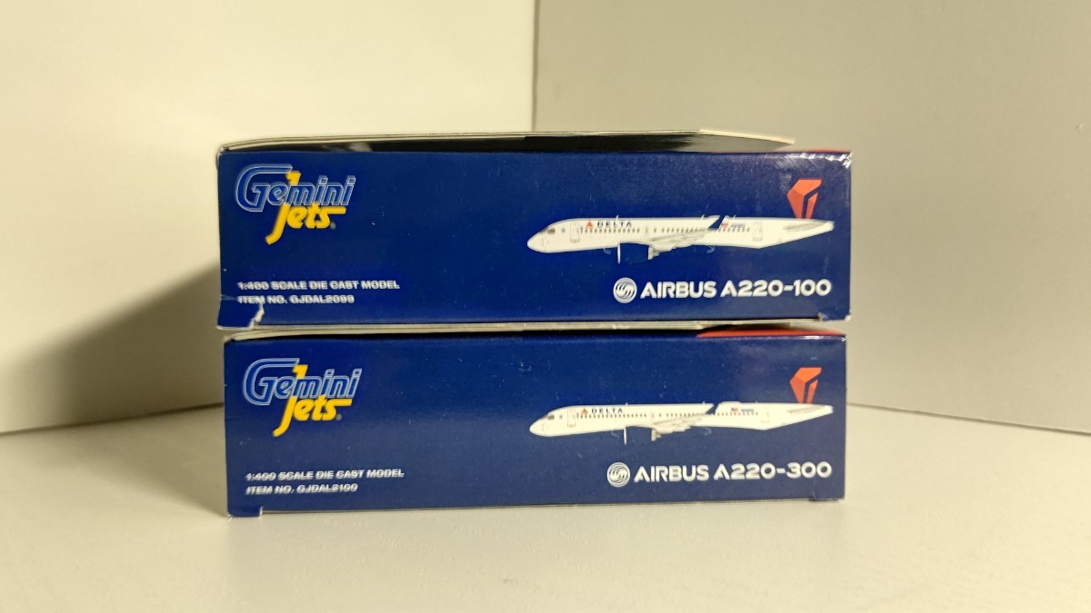 1/400 Gemini Jets ジェミニ ジェッツ DELTA AIRLINES AIRBUS A220-300 / A220-100 旅客機 2機セット_画像6