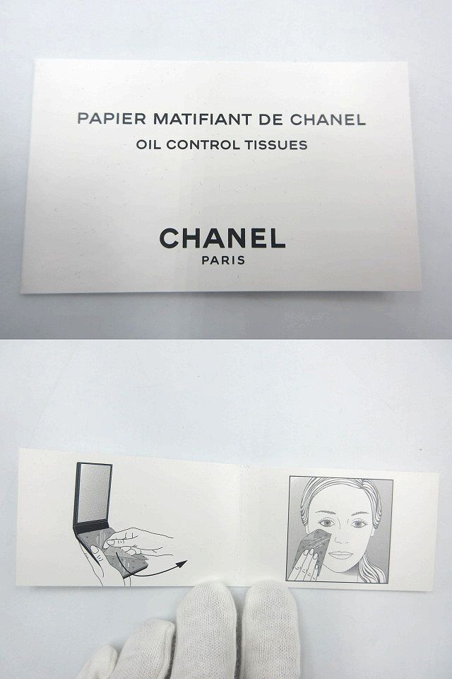 ◎CHANEL シャネル オイルコントロールティッシュ あぶらとり紙 化粧直し ミラー付き 長期個人保管品 現状品_画像7