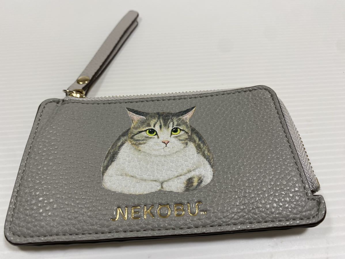 猫　ネコ　ねこ　猫部　カードケース　フラットポーチ　中古　美品　フェリシモ_画像1