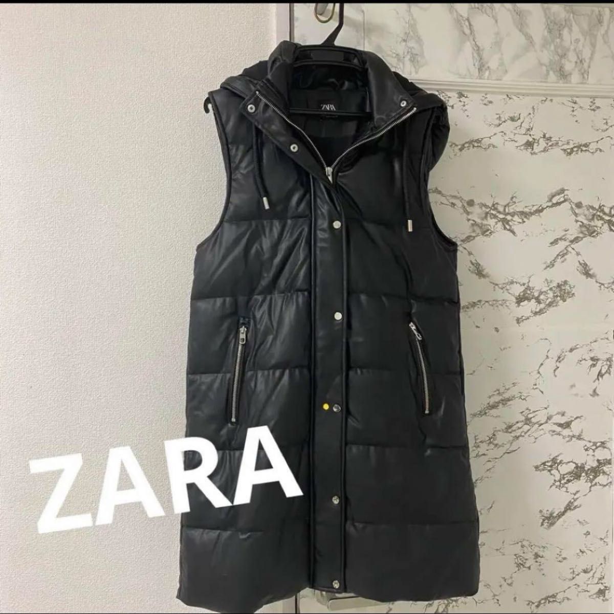 レザーダウンベスト ZARA - ジャケット・アウター