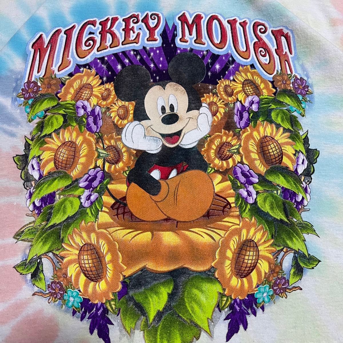 Disney ディズニー ミッキー タイダイ柄 Tシャツ メンズ XL