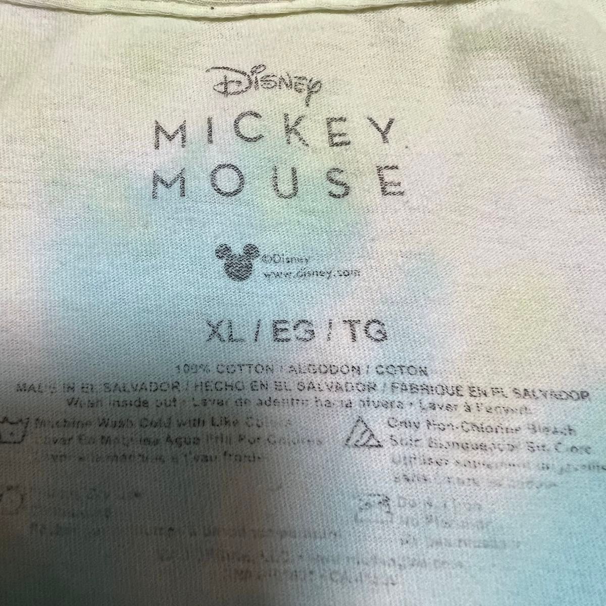 Disney ディズニー ミッキー タイダイ柄 Tシャツ メンズ XL