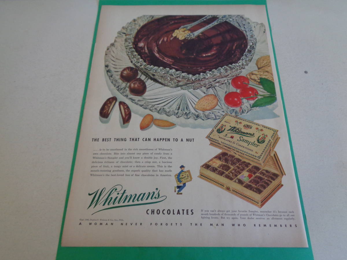 即決　広告　アドバタイジング　チョコレート　ギフトボックス　１９４０ｓ　Ｄｕ　Ｂａｒｒｙ　レトロ　アンティーク　コラージュ　紙もの_画像1