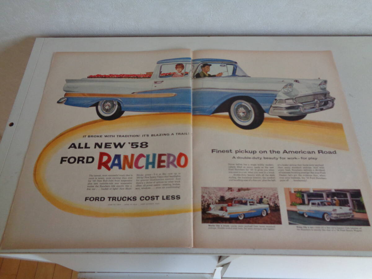 即決 広告 アド トラック フォード ＦＯＲＤ １９５０ｓ アイスクリーム ブラックベリー ウィスキー ハム タバコ チキンの画像1