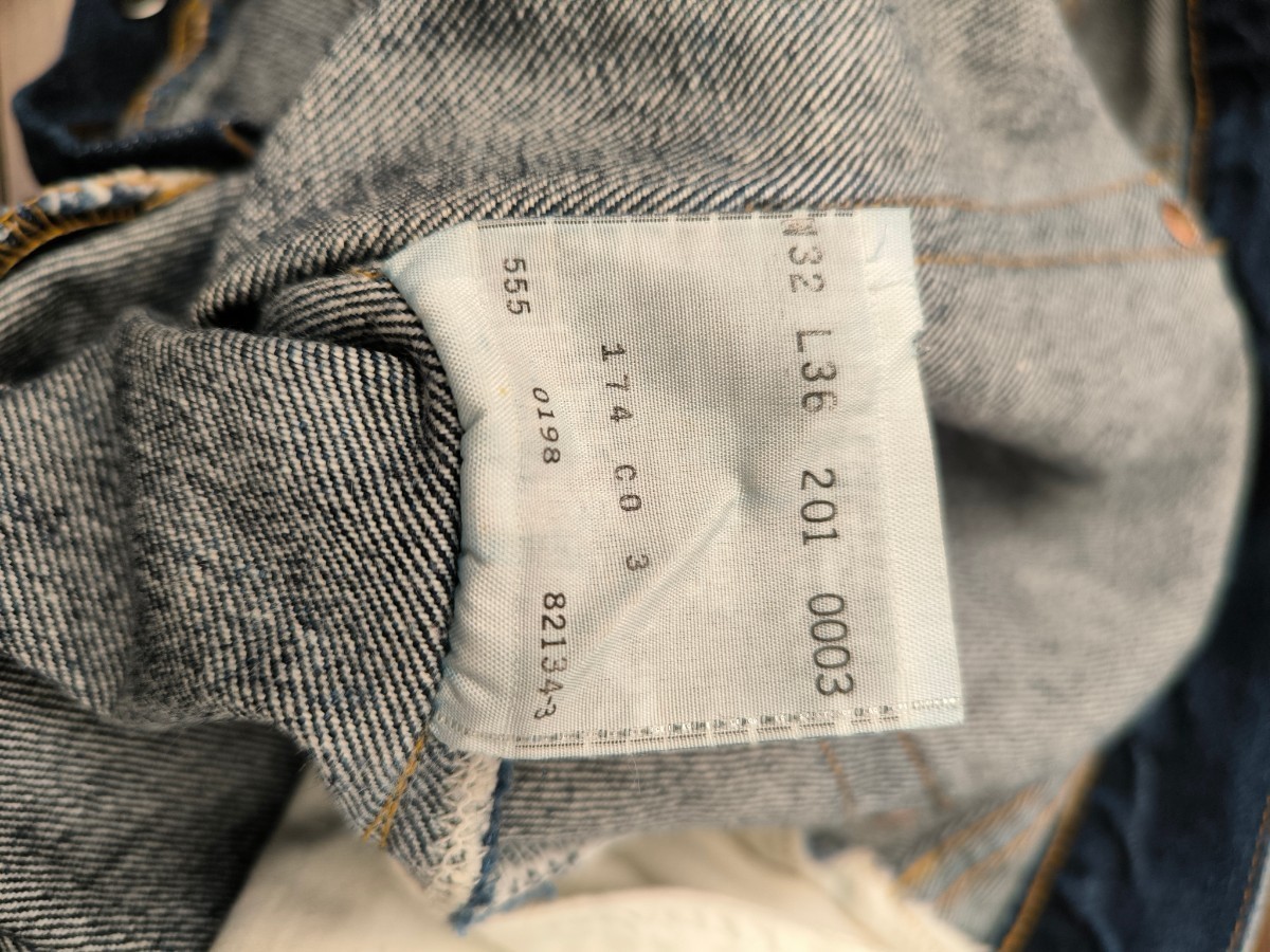 リーバイス 201XX W32 L36 バレンシア製 555 米国製　201-0003 デニムパンツ Levi''s DENIM 赤耳　復刻　_画像9