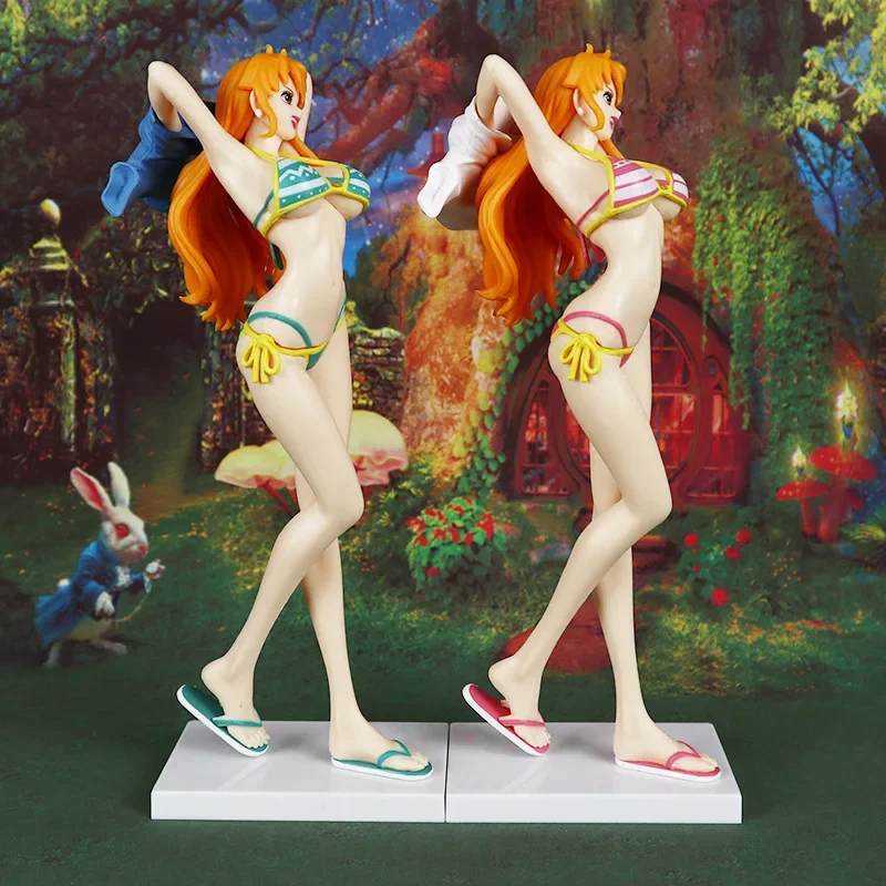 ワンピース ナミ フィギュア 水着 ビキニ ブルー/ピンク セクシー 20cm 箱有り_画像5