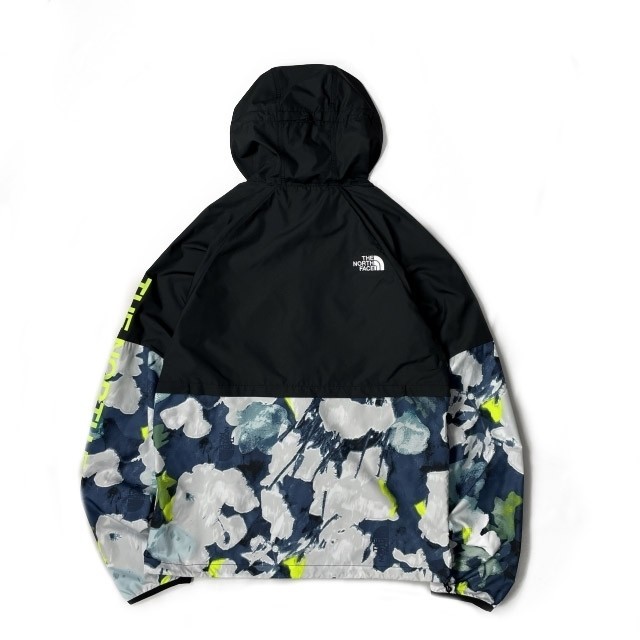 1円～!売切!【正規新品】THE NORTH FACE◆PRINTED FLYWEIGHT HOODIE 2.0 ウインドパーカー US限定 2023最新 防風(S)黒 紺 総柄 180915-50_画像10