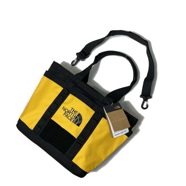 1円～!売切!【正規新品】THE NORTH FACE EXPLORE UTILITY TOTE トートバッグ 大容量 2WAY US限定 キャンプ 男女兼用(OS/17L)黄 黒180626-35_画像5