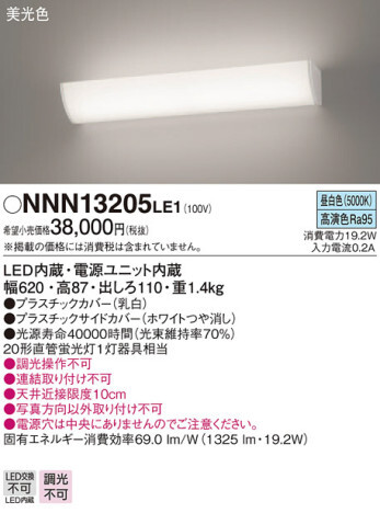 パナソニック　ミラーライトＮＮＮ１３２０５ 新品未開封品。_画像1