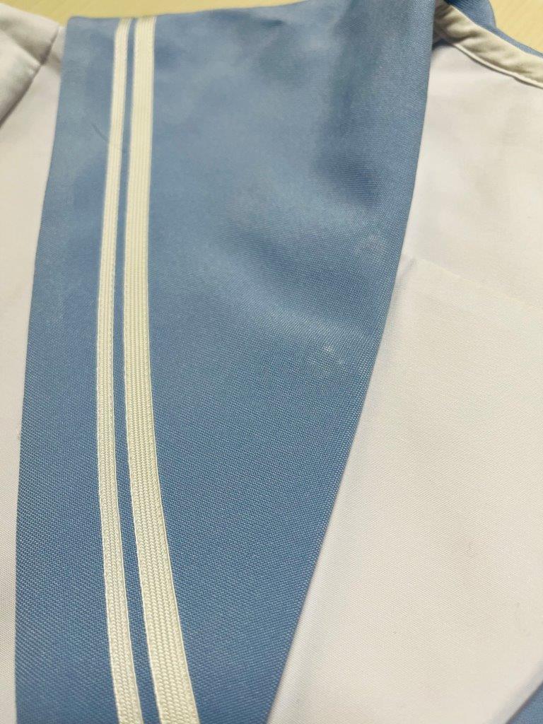 コスプレ用衣装☆上野芝中学校風デザインの可愛い水色襟の親子線セーラー服 超大きいサイズの画像4