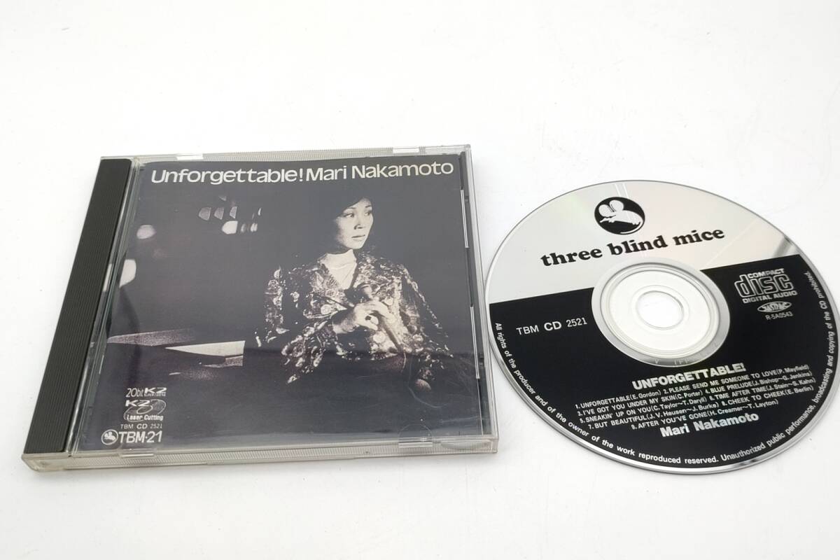 CD　中本マリ/UNFORGETTABLE/THREE BLIND MICE TBM CD 2521/20bitK2_画像1