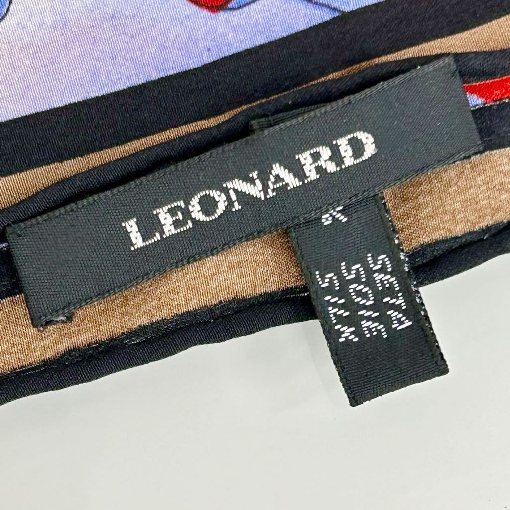 【未使用品２枚セット】LEONARD レオナール 865GIORGIO ARMANI アルマーニ　90×90 スカーフ シルク100% ブランド ファッション小物 _画像5