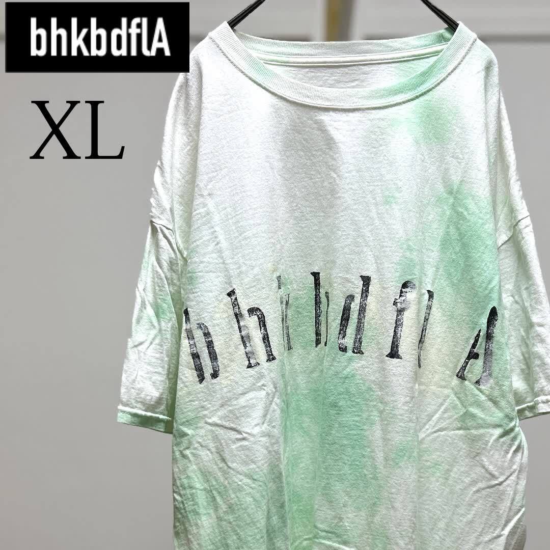 bhkbdflAオーバーサイズTシャツ/ユニセックス/ムラ染め/XL