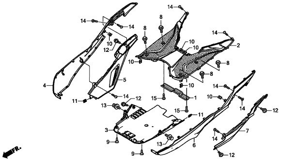 JF45 後期 純正 カウル クリップ 1個 青 リード125 スナップフィッティグ JF81 PCX 125 JF84 JK05 KF30 150 KF38 ADV150 KF47 160 grom.k59_JF45 後期　F-14