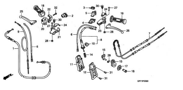 TA03 純正 ウインカースイッチ 新品 ジャイロ キャノピー 4スト スイッチユニット GYRO Canopy R L TD02 ジャイロX .gt8_TD02　F-3　レバー　ケーブル