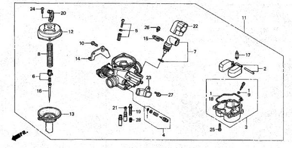 AF55 後期 純正 オートバイスターターASSY Oリング crea SCOOPY クレア スクーピー 新品 キャブレター 自動 オートチョーク .gevの画像2